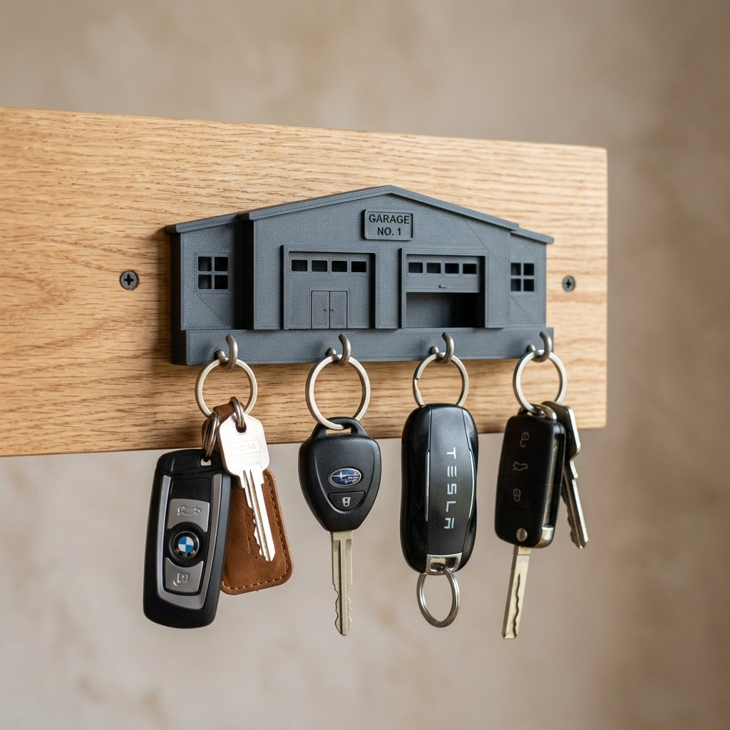 Mini Car Garage Key Holder